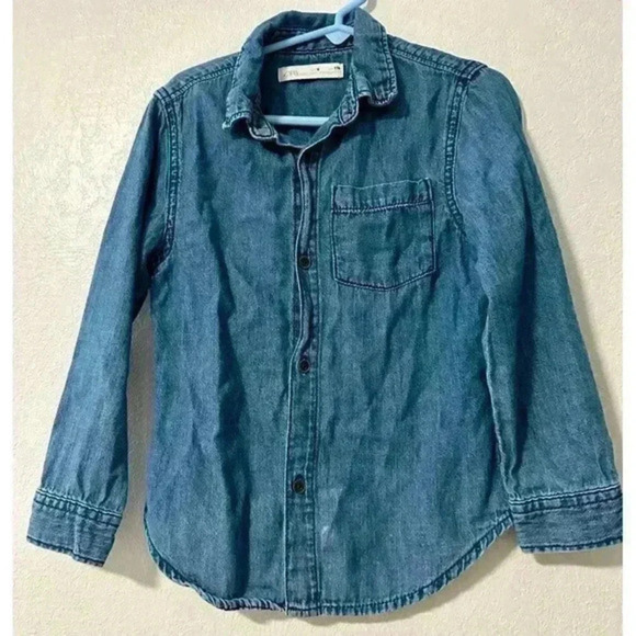Zara Boys Denim Shirt size 6T - Picture 2 of 4